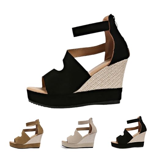 Northend Shoes for Women Sandals, Northend Orthopedic Wedge Sandals, Women's Thick Sole Comfy Leather Wedge Non-slip Slides