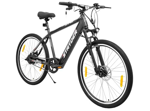 Image of Stryder Amped 27.5T Electric Cycle for Men & Women 36V Internal Battery Upto 35km Range Waterproof LCD Display EN06 Dual Disc Brakes Front Suspension || Height 5.4 to 6 feet (Grey)