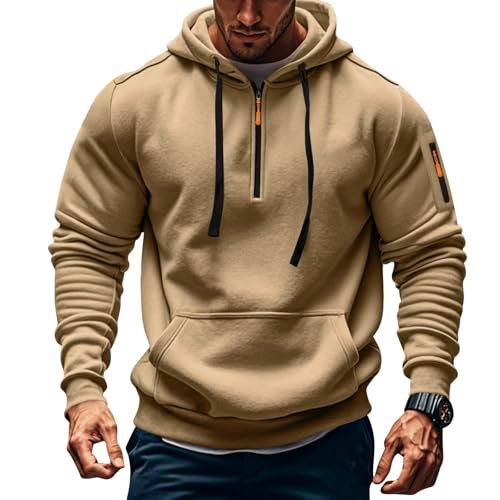 Ymosrh Men's Sweatshirt Hoodies Pullover Sweatshirt Long Sleeve Tactical Athletic Workout Sweat Hoodie, M-3XL2