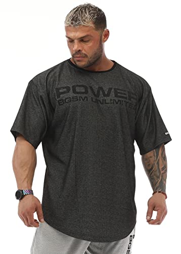 Men's Oversize Gym Fitness and Bodybuilding T-Shirt, Cotton O-Neck Lifestyle Top