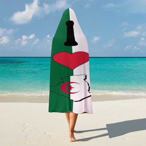Couverture à capuche drapeau Algérie plaid d'intérieur doux - 6