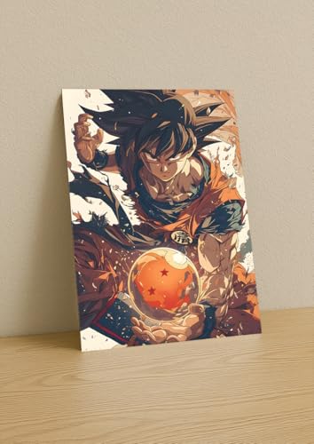 Image of NIJUKA Anime Printed Metal sheet Poster For Home And Room Decoration | For Anime Art Fans Boys And Girls (Just goku)