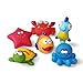Giocattoli da bagno Galleggianti da bagno per pesci, stelle marine, cavallucci marini (6PCS), giocattoli da bagno con creature marine, giocattoli da bagno morbidi, giocattoli da bagno per bambini