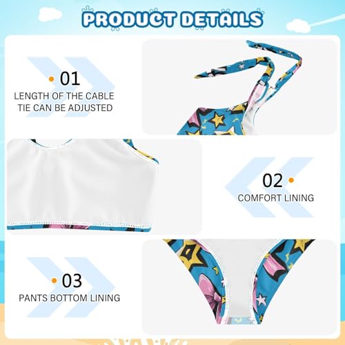 Image of Boccsty Summer Girls Swimsuits Kids Bikini Sets 2 Pcs Bathing Suit for 3T-12T