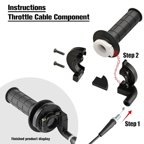 Image of VM22 Carburetor Carb Predator 212 carburetor Throttle Cable Handle Grips and Cable Set 22 mm /0.87 With 38mm Air Filter And 26mm Inlet Pipe Main Jets Kit (Black)