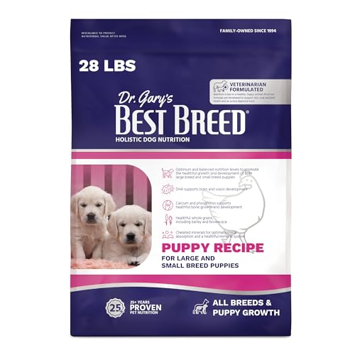 Dr. Garys Best Breed Puppy Recipe Veterinarian-Formulated Puppy Food with DHA & EPA Chicken & Fish All Breeds (28 lb Bag)