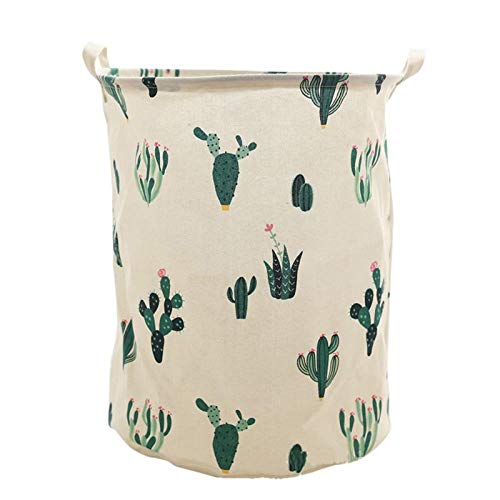 humeng Panier De Rangement Haute Qualité Sale Panier À Linge Sac À Linge Seau Durable Cactus Ananas Impression Polyester Coton Jouet De Stockage 48X42 Cm@C 48X42Cm