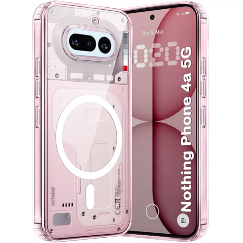 Image of TheGiftKart Ultra-Hybrid Back Case Cover for Nothing Phone 4a 5G Compatible with MagSafe | Camera Protection | Hard Crystal Clear Back | Shockproof Bumper Case Cover (PC & TPU, Transparent)