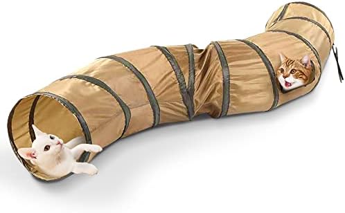 SunGrow Collapsible Tunnel for Cat, 47.2" x 9.8" Lightweight Poly...