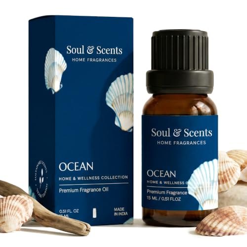 Image of Soul & Scents 15ml Ocean Fragrance Oil | Aroma Diffuser Oil for Vaporizer Reed Diffuser Oil Burner | Candle & Soap Making | Aromatherapy | Freshener | Long Lasting Home Bedroom Office Spa