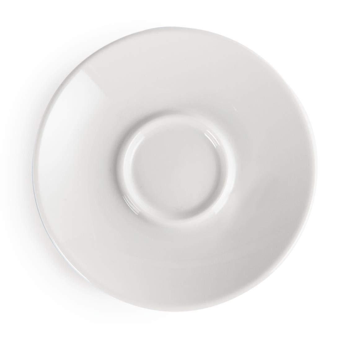 Olympia Nextday Catering Y112 tazzine e piattini, colore: bianco