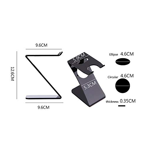 Sunbaca Suporte de escova de barbear de acrílico Suporte 2-em-1 Ferramenta de barbear de plástico pa