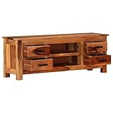 【PERFEKT FÜR IHREN TV】: Das Lowboard ist perfekt dafür geeignet um einen schönen stilvollen Fernseher zu platzieren, das moderne Design passt sich an den neuen Stil von Fernsehern.