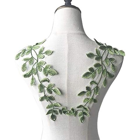 Leaf Embroidered Lace Applique for Costumes Cover
