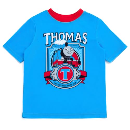 THOMAS & FRIENDS UPF 50+ Rash Guard and Swim Trunks Outfit Set Toddler to Little Kid Sizes (2T - 7)4
