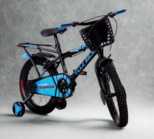 Image of Trapperr 16T 16 inch Kids Cycle with Side Wheels | Ideal for 4 to 6 Years Boys & Girls Kids Bike | 11 Inches Frame