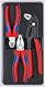 KNIPEX 00 20 09 V01 (SB-Karte/Blister) Paket, Mehrfarbig & 26 12 200 Flachrundzange mit Schneide & Flachrundzange mit Schneide (Radiozange)