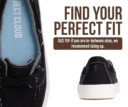 Image of Project Cloud Canvas Sneakers for Women - Memory Foam Slip On Shoes Women Footwear - Lightweight and Non Slip Fashion Sneakers (Seasalt)