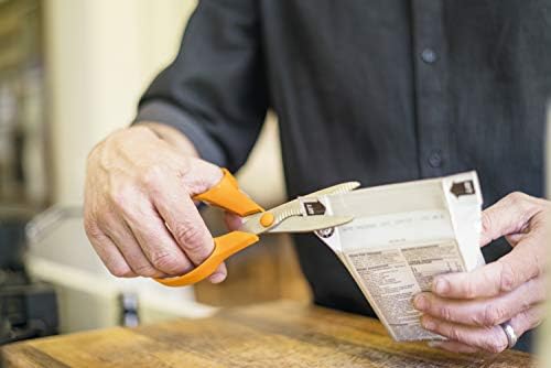 Fiskars Kitchen Scissors, Total Length: 18 cm, Steel/Synthetic Material, Classic, 1000819, Standard