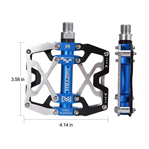 image for MZYRH Mountain Bike Pedals, Ultra Strong Colorful CNC Machined 9/16