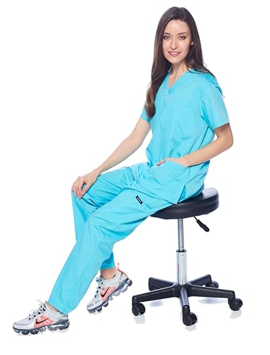 Image of Dagacci Scrubs Medical Uniform Women and Man Scrubs Set Medical Scrubs Top and Pants