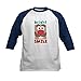 CafePress Mr. Potato Head Bright Smile Kids Baseball Tee Kids Cotton Baseball Jersey, 3/4 Raglan Sleeve Shirt Navy/White