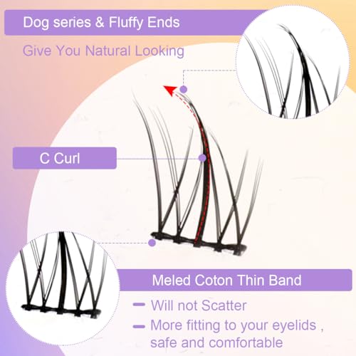 Image of MAYCREATE 120PCS Natural Eyelash 11mm Wispy DIY Lash Clusters Non-Adhesive