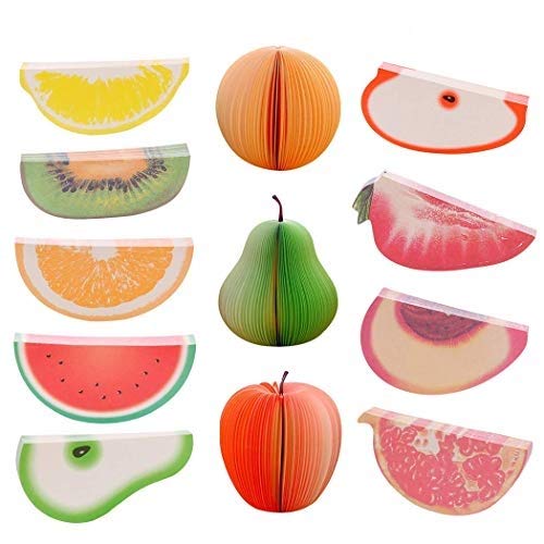 Shivani Enterprises Sticky Note Pad Fruit Pattern Sticky Note Paper Self-Stick Note for Class/Office – 5PCS