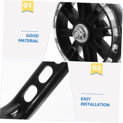 Ruedas de Entrenamiento para Bicicleta, Ruedas Auxiliares Ajustables Negras con Estabilizadores Reemplazables, 2 Pares (4 piezas) para Equilibrio y Seguridad al Montar miniatura 3