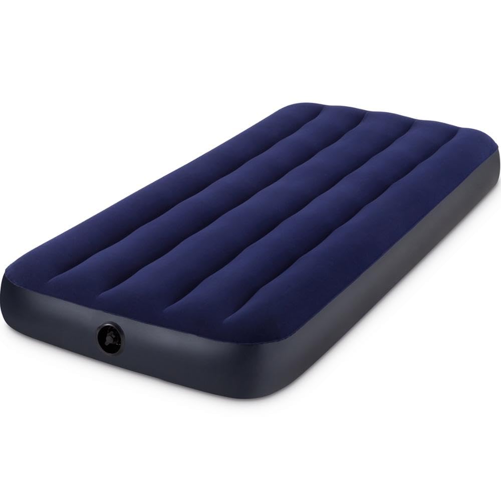 VWretails Plastic Inflatable Single Air Bed Mattress with Luxurious Sleeping Surface, 76x191x25cm (Blue)-image-26