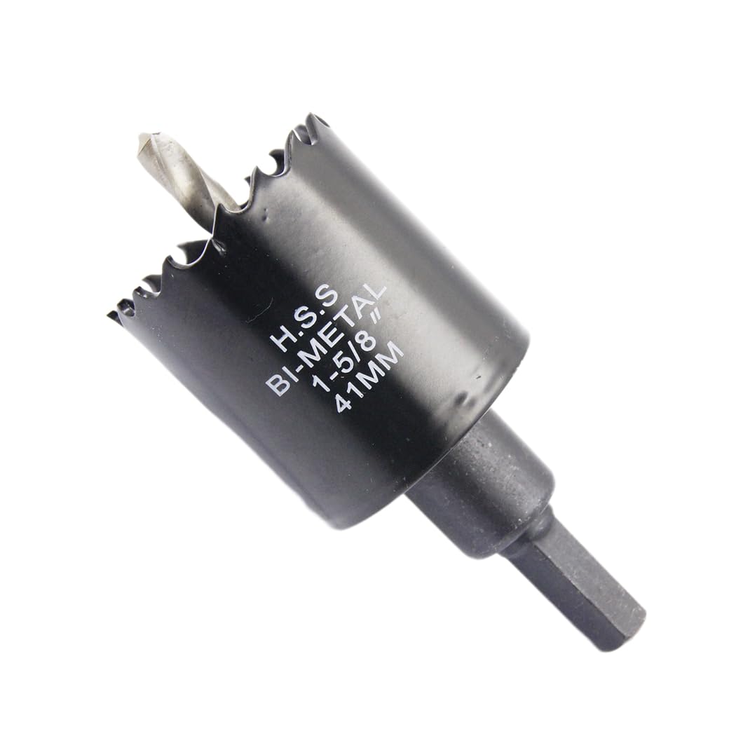 Hole Cutter 41mm LAIWEI Bi-Metal Hole Saw,HSS Circular Hole Saw Head, 1.8 mm Thick, Cutting Depth up to 38mm, Suitable for Wood, Plastic, plasterboard