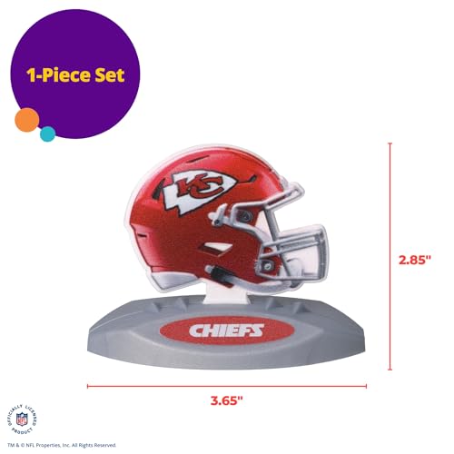 NFL Kansas City Chiefs Cake Decoration, Football Helmet Cake Topper, Officially Licensed Product Of The NFL, Ready To Use Birthday Cake Decoration - Image 3