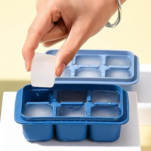Molde para cubitos de hielo de plástico con tapa 6 pzas miniatura 7