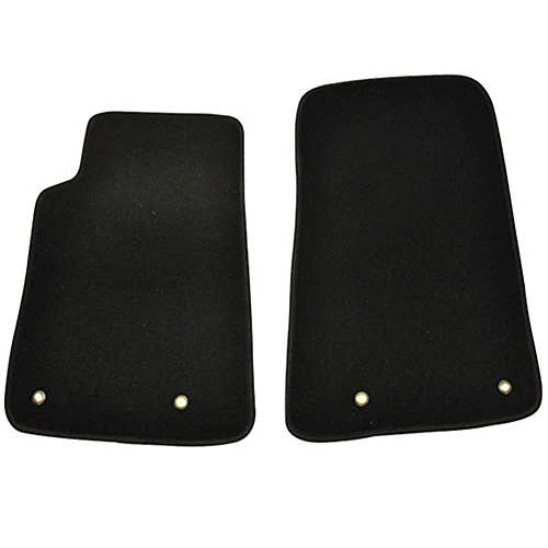 Floor Mats Compatible With 2010-2015 Chevrolet Camaro, Black Nylon Factory Fitment Car Floor Mats Front by IKON MOTORSPORTS, 2011 2012 2013 2014
