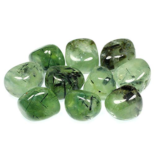 CrystalAge Epidote and Prehnite Tumble Stone (20-25mm)