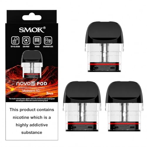 SMOK Novo 5 Pods 0.7 Ohm Meshed MTL Replacement Cartridge [Pack of 3]