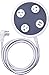 Surge Protector Power Strip with USB Charger, 3 Outlets, 2 USB Ports, 2.4A Fast Charging, 8 ft Braided Extension Cord, Flat Plug, Round Desktop Power Center, 450 Joules, Etl Listed, Gray/White, 41386