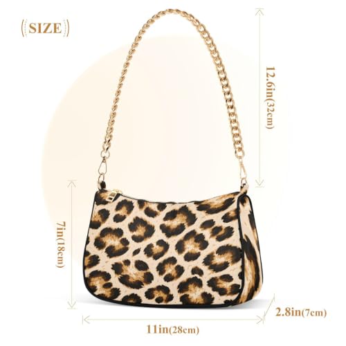 Image of Shoulder Bags for Women Animal Zebra Leopard Cheetah Tiger Print Hobo Tote Handbag Small Clutch Purse with Zipper Closure