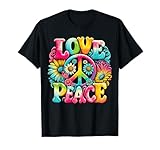 Hippie Peace Sign Love Tie Dye Hippie T-Shirt