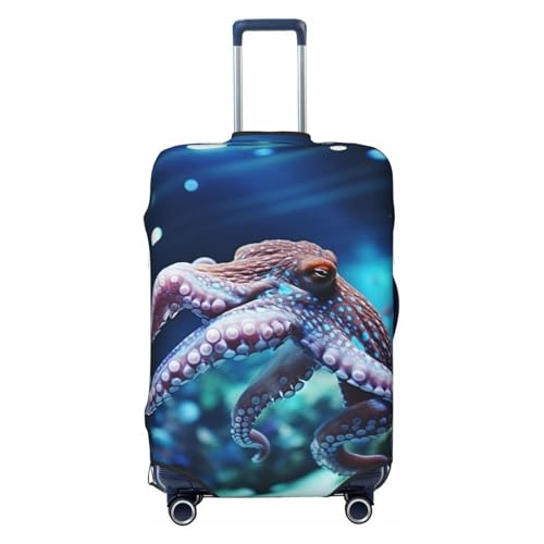 Fish and Octopus Print Luggage Cover Suitcase Protector Anti-scratch Fits 18-32 Inch Trolley Case