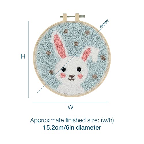 Trimits Embroidery Punch Needle Hoop Kit, Bunny, 15.2cm 6”, 15.2cm\ 6” - Image 4