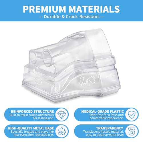 Image of Replacement Water Chamber for ResMed AirSense 10, 380ml Water Tub with 10 Packs Filters,Easy to Install and Clean, Reliable CPAP S10 Supplies