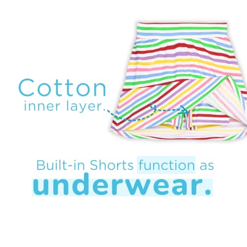 Image of YouGotPlanB Cotton Skater Skirt for Girls | Pack of 1 | Ages 3-16 Years | Attached Inner Shorts | Ideal for Sports & Play