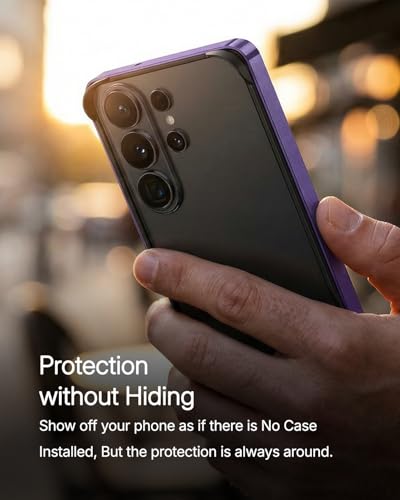 Image of RAEGR Case | Anodized Aluminum Bumper | Edge Armor Protective Minimal Case Designed for Galaxy S26 Ultra (2026) - Purple RG10660