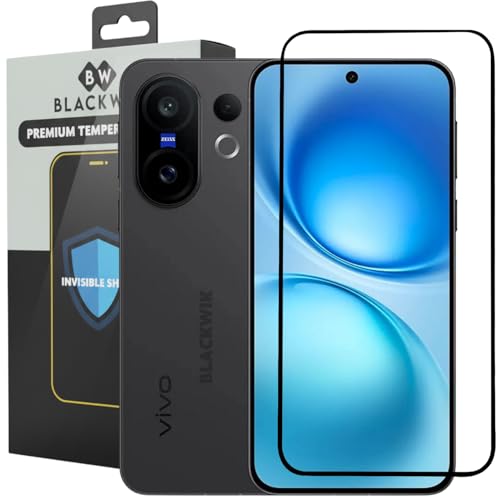 Image of Blackwik Tempered Glass Screen Protector for Vivo X200 FE with Edge-To-Edge Protector Coverage | Easy Installation Kit (Black)