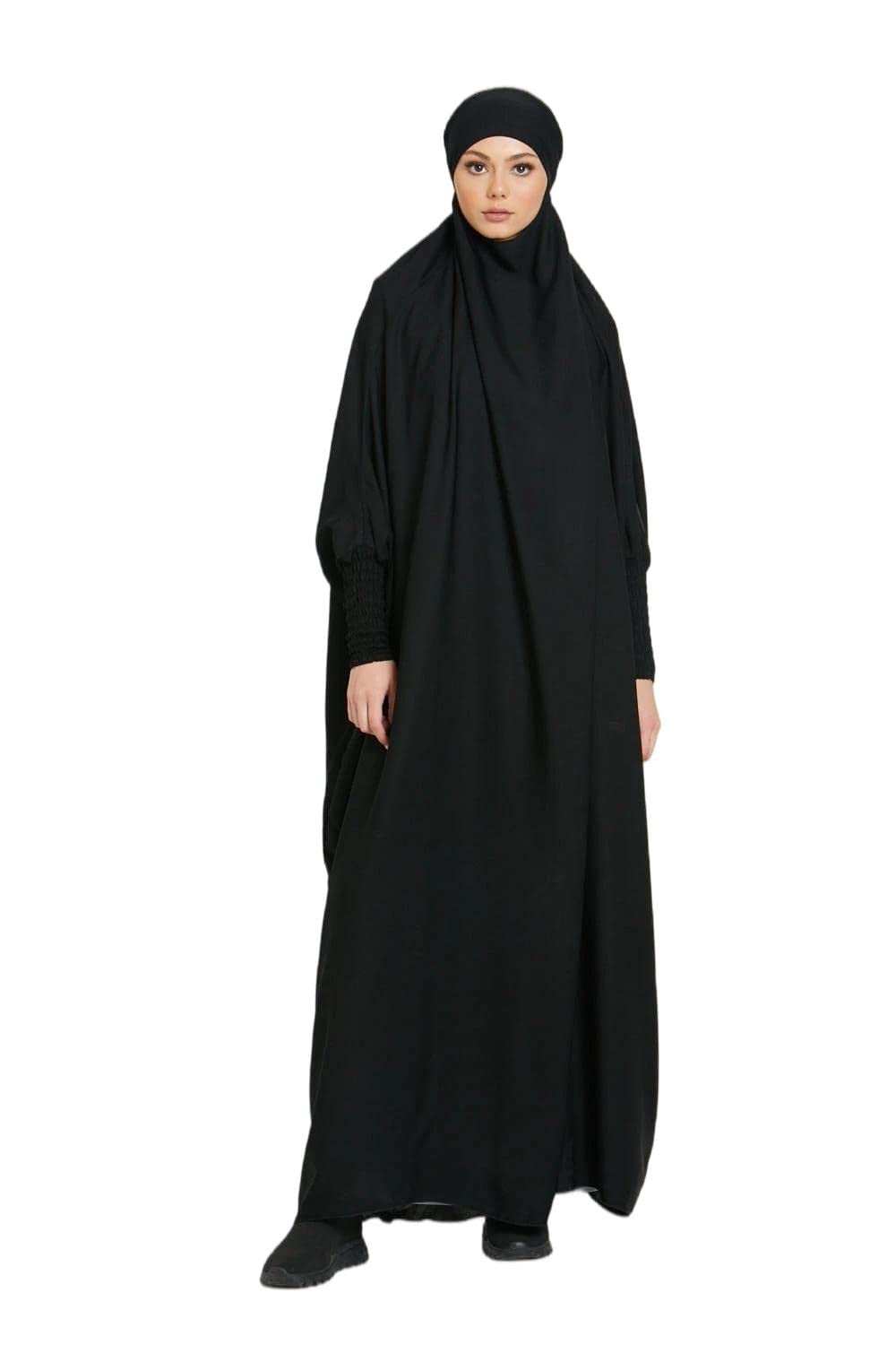 RUIG Women Dress Muslim Prayer Abaya Islamic Robe Maxi African Kaftan Turkey Islam Dubai Turkey Full Length Dress with Hijab