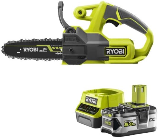 Pack RYOBI Tronçonneuse 18V One+ RY18CS20A-0-1 Batterie 5.0Ah - 1 Chargeur rapide RC18120-150