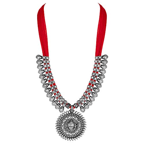 Oxidised Silver Antique Necklace Set