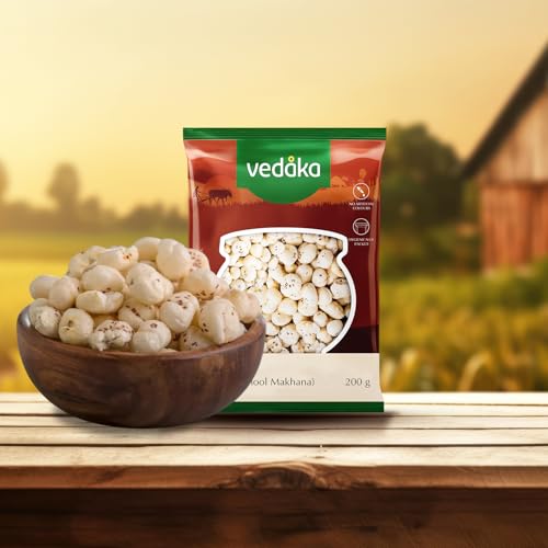 Image of Amazon Brand - Vedaka Fox Nuts (Phool Makhana) | 200 g | Light & Crunchy | No Artificial Flavours & No Preservatives