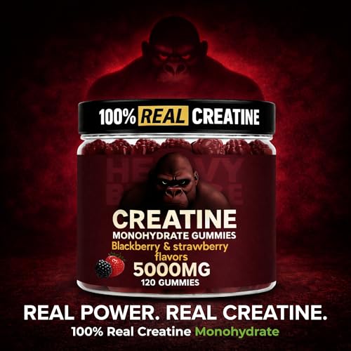 Image of Creatine Monohydrate Gummies 5g Sugar Free Creatine with Vitamin B12 and L-Taurine | Muscle Growth for Men and Women | Low Calorie Formula 120 Gummies for 30 Servings, Mixed Berry